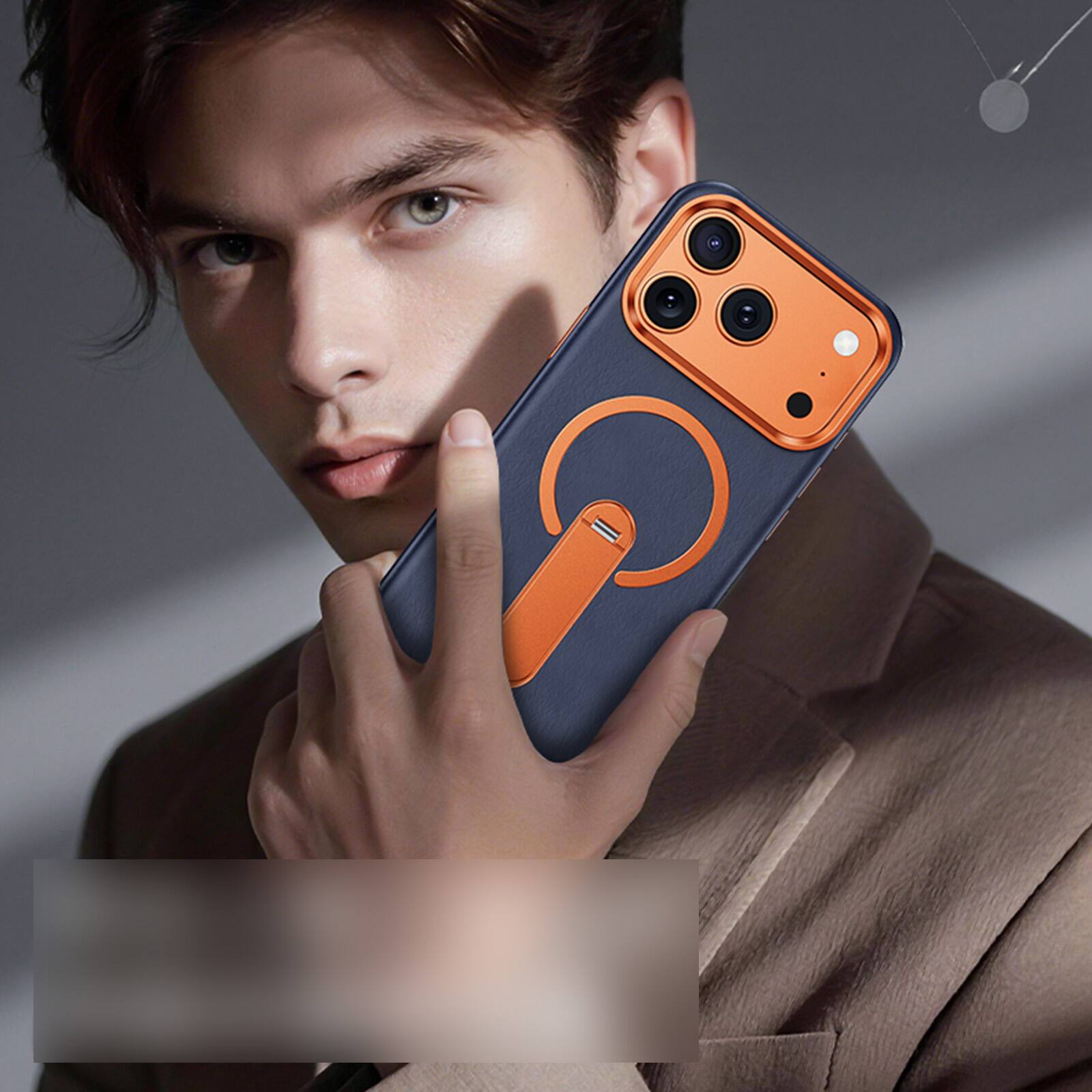 Alt View 1. Dteck - For Apple iPhone 17 Pro Max Slim Perminum Leather Shockproof Foldable Kickstand Mag Safe Case Cover - Green.