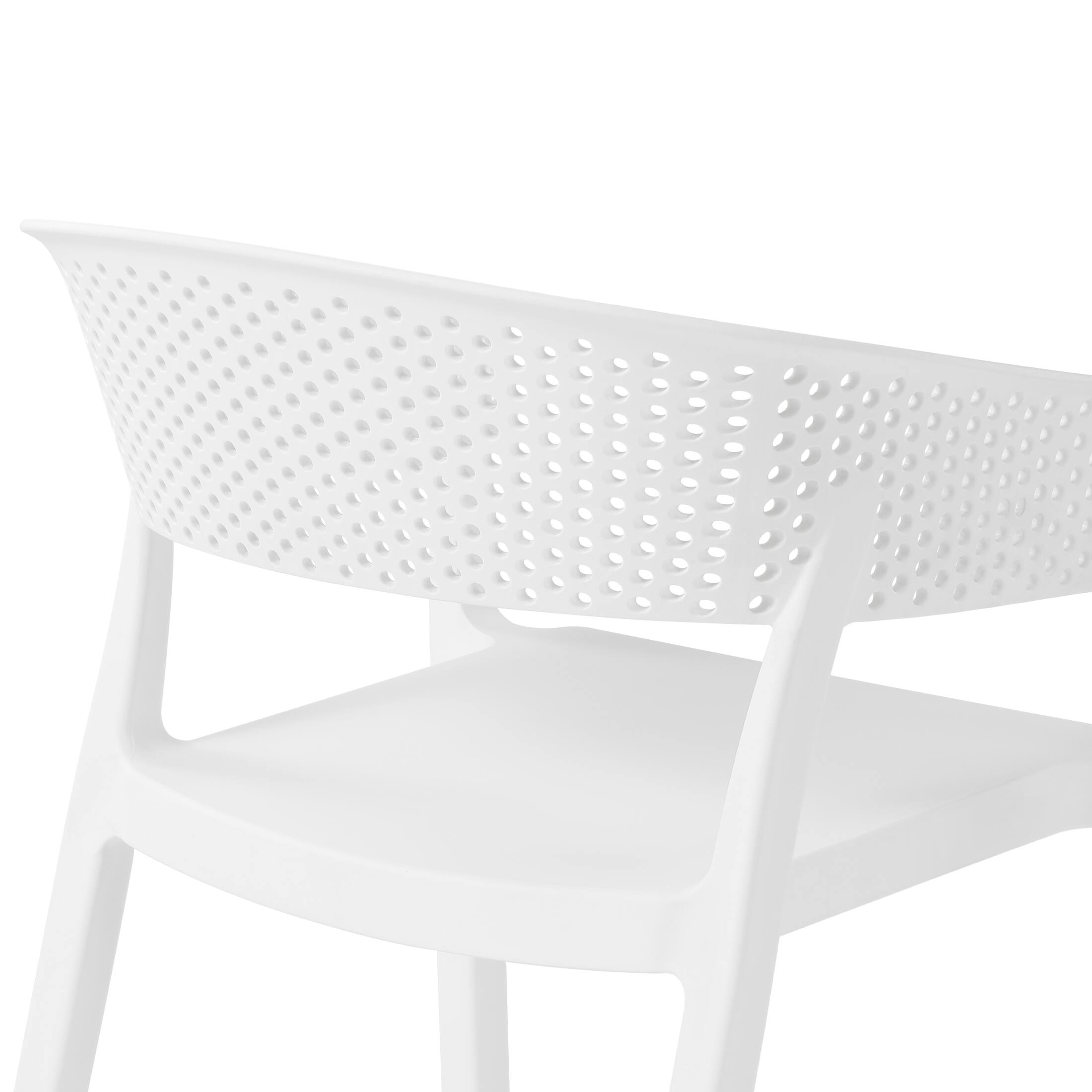 Alt View 3. WestinTrends - WestinTrends Playa 7-Piece Outdoor Metal Rectangle Patio Dining Table Set With Stackable Patio Dining Chairs - White.