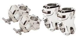 Gibraltar Hardware - T-Leg and Right Angle Clamp Set for Drum Rack System, 4-Piece Chrome Hardware Upgrade Kit w/ Quick-Release T-Leg Clamps