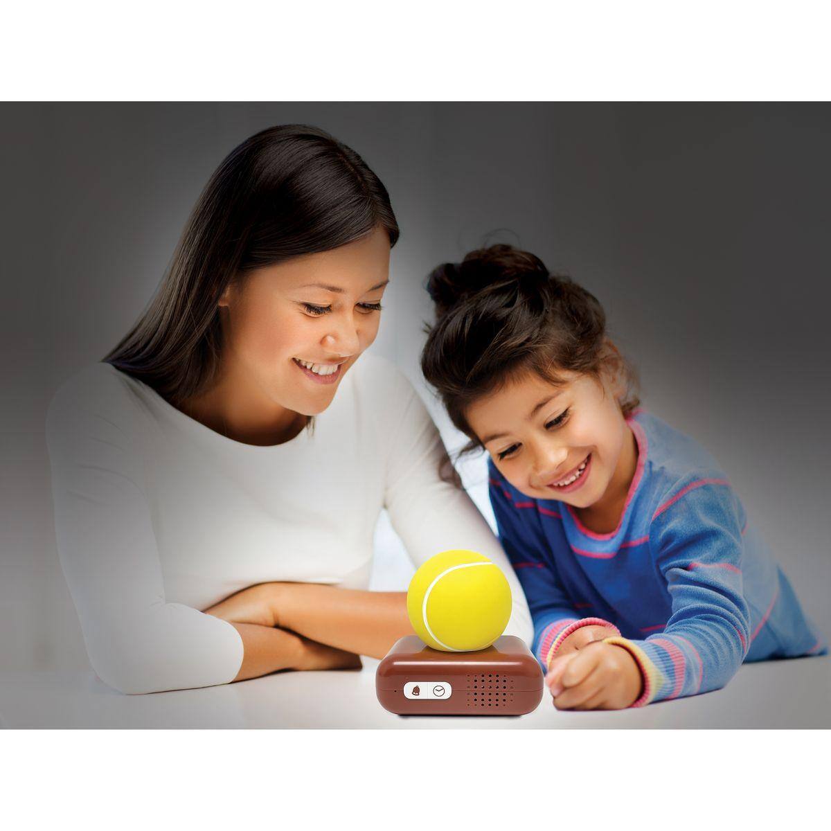 Alt View 3. Lexibook - Tennis Night Light Alarm Clock with Sounds - YELLOW.