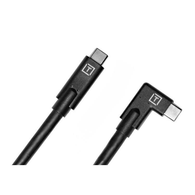 Angle. Tether Tools - Tether Tools TetherPro USB-C to USB-C Right-Angle Cable (Black) - Black.