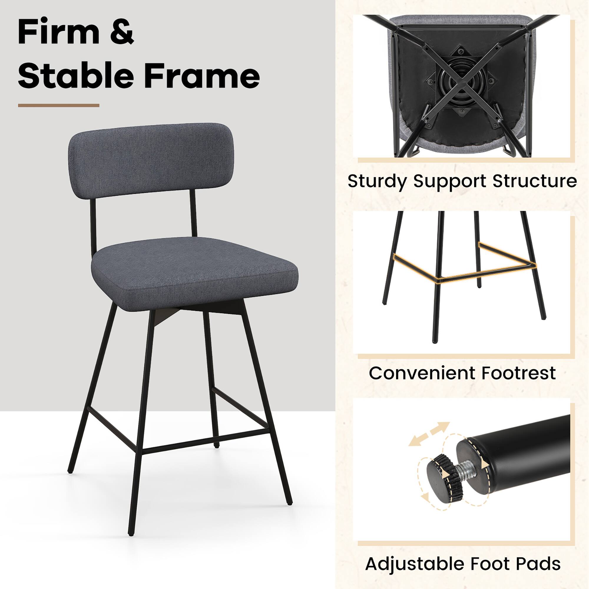 Firm & Stable Frame
Sturdy Support Structure
Convenient Footrest
Adjustable Foot Pads