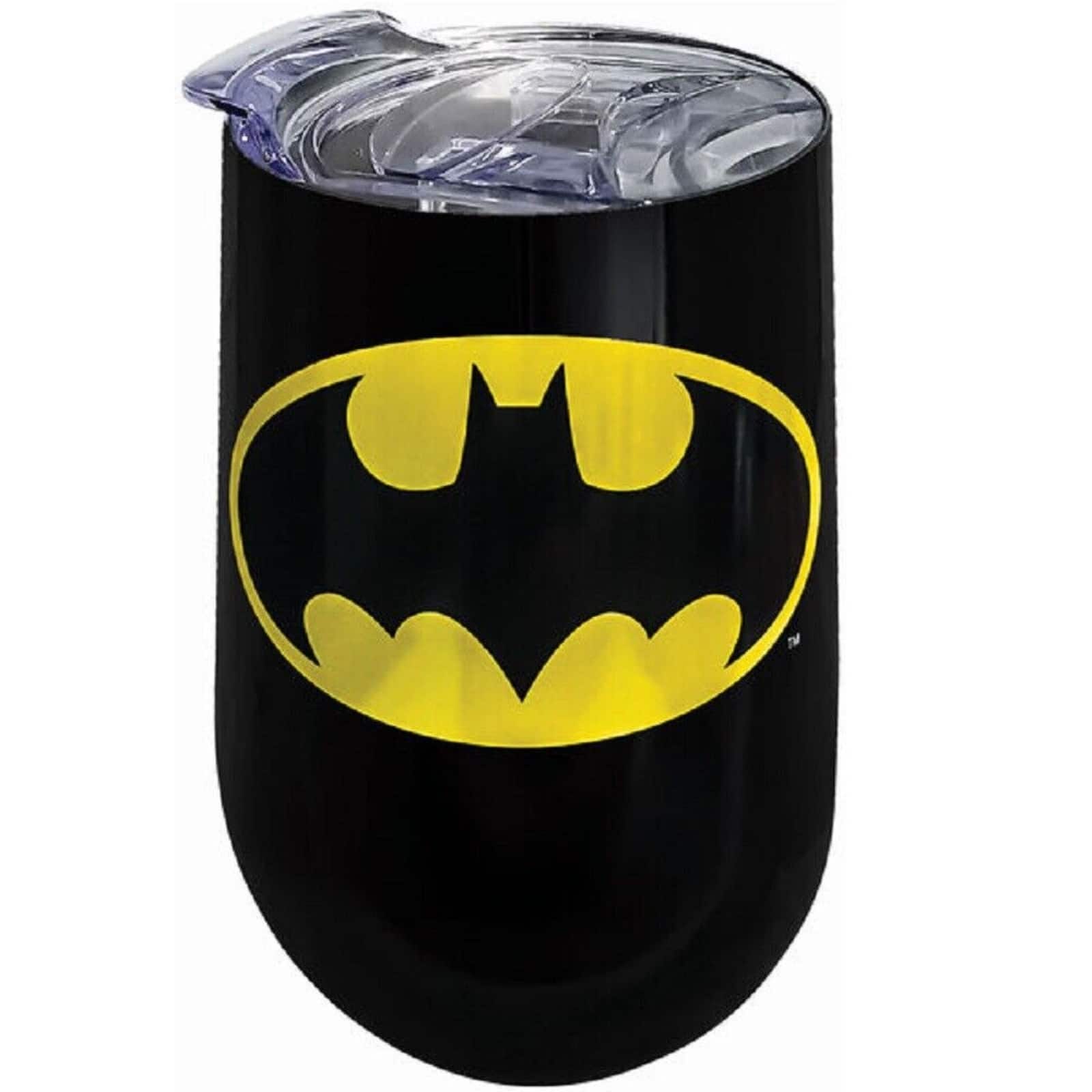 Spoontiques - DC Comics Batman Logo Stainless Steel Double Wall Insulated Wine Tumbler Mug 16 ounce - Black price history on PriceWatchPro