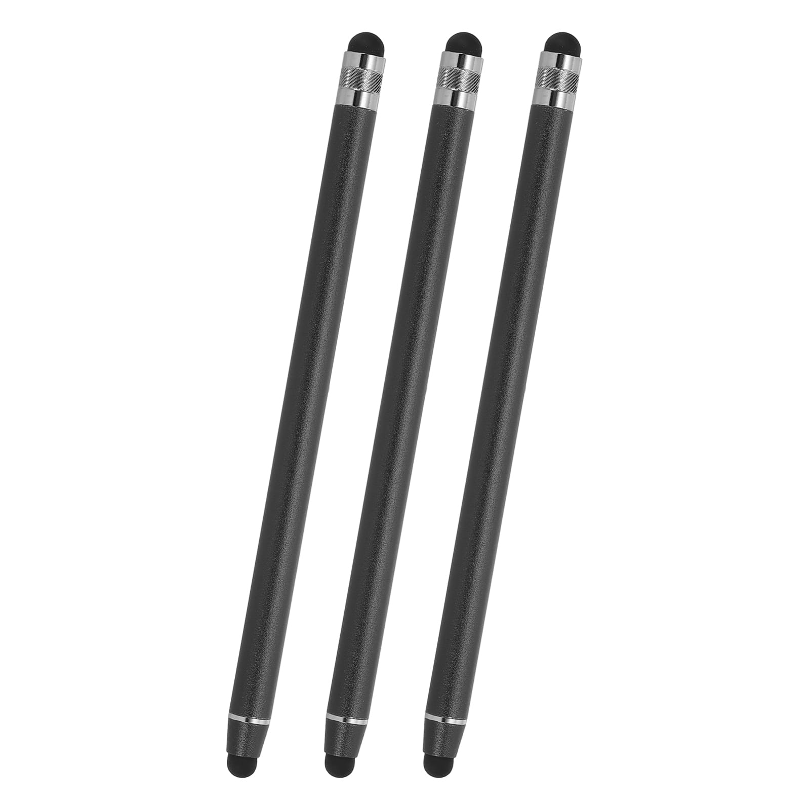 Unique Bargains - 3pcs Stylus Pens for Touch Screens, 2 in 1 High Sensitivity Universal Pen Capacitive Stylus for Phone Tablets Laptop - Black
