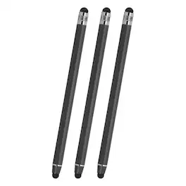 Unique Bargains - 3pcs Stylus Pens for Touch Screens, 2 in 1 High Sensitivity Universal Pen Capacitive Stylus for Phone Tablets Laptop - Black