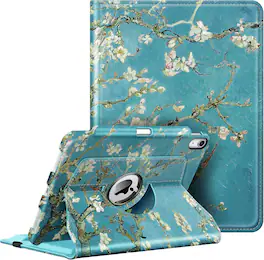 Fintie - Rotating Case for iPad Air 11-inch (M4/M3/M2) & Air 4th/5th Gen 10.9" | 360° Swivel Stand Shockproof Cover - Blossom