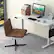 Alt View 8. Ecooso - Office Chair PU Leather Cross-Legged Seat with Oversized U-Shaped Cushion - Orange.