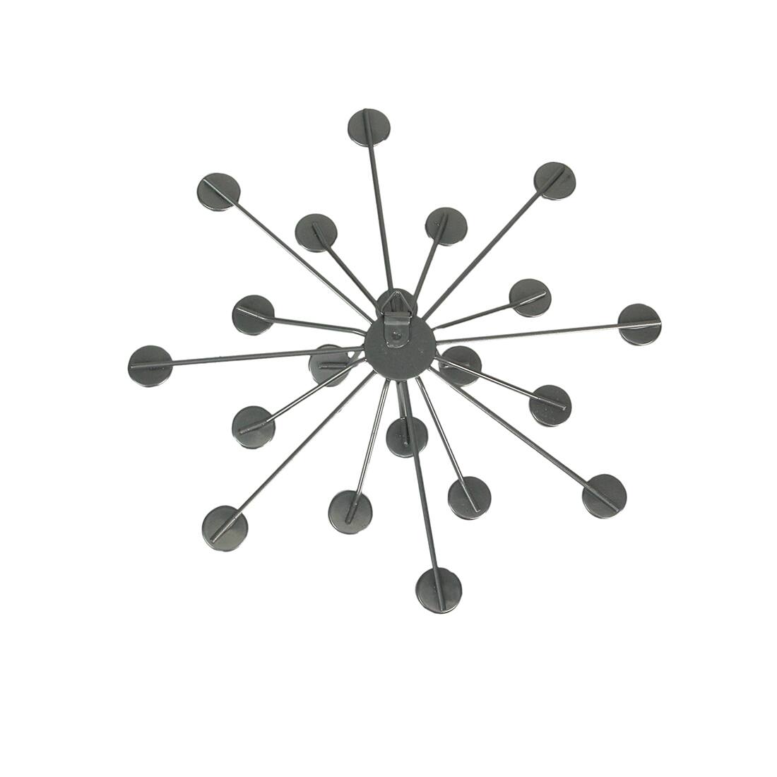 Alt View 2. Zeckos - Set of 6 Unique Silver Bursting Star Metal Wall Sculptures with Jeweled Points - Silver.