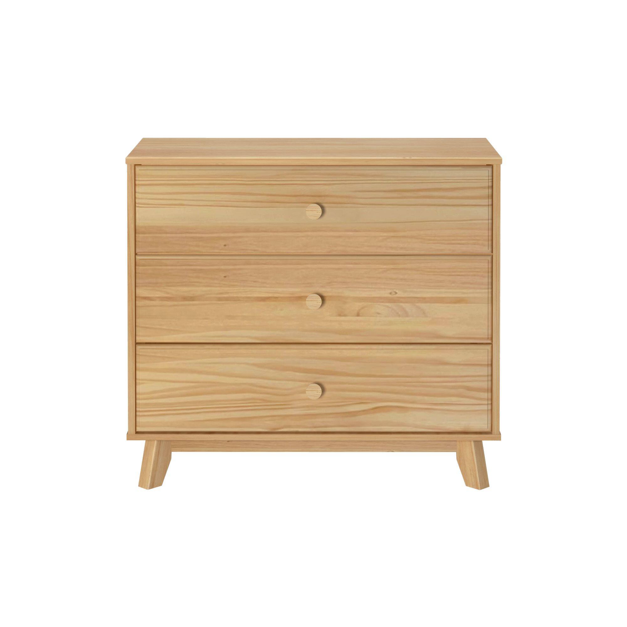 Alt View 3. Plank+Beam - Plank+Beam Classic 3-Drawer Dresser, Natural - Natural.