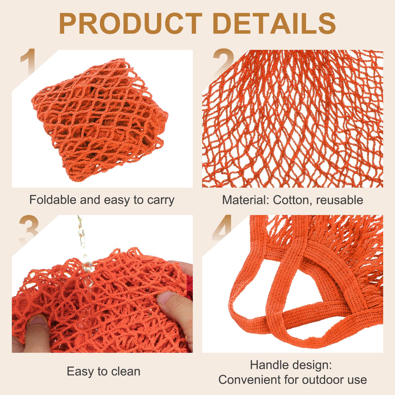 PRODUCT DETAILS

1. Foldable and easy to carry
2. Material: Cotton, reusable
3. Easy to clean
4. Handle design: Convenient for outdoor use