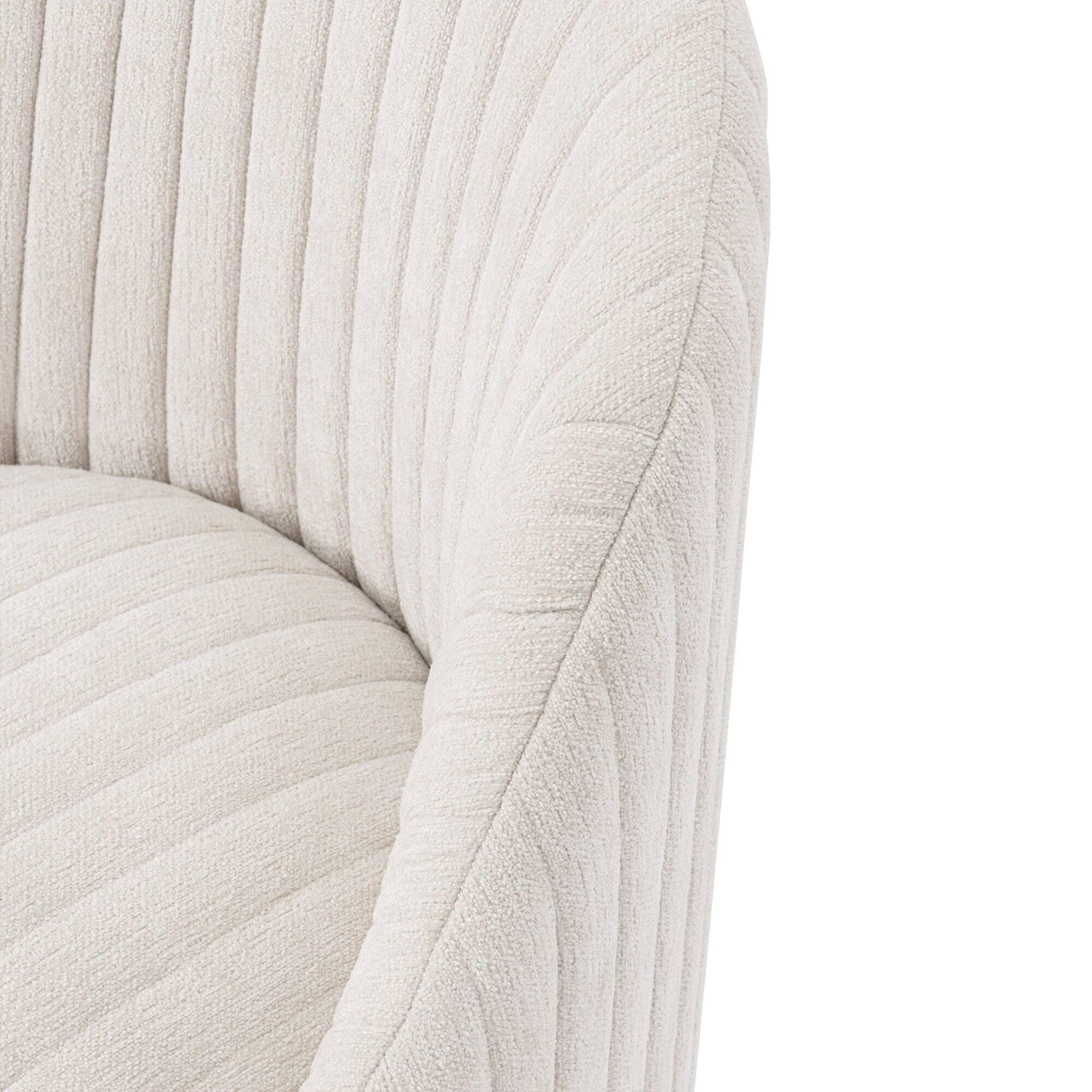 Alt View 1. Manhattan Comfort - Leela Modern Chenille Swivel Lounge Chair - Set of 2 - Cream.