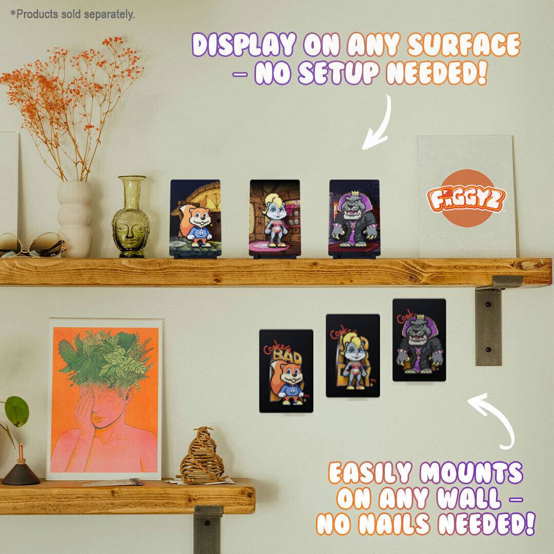 *Products sold separately.

DISPLAY ON ANY SURFACE - NO SETUP NEEDED!

EASILY MOUNTS ON ANY WALL - NO NAILS NEEDED!