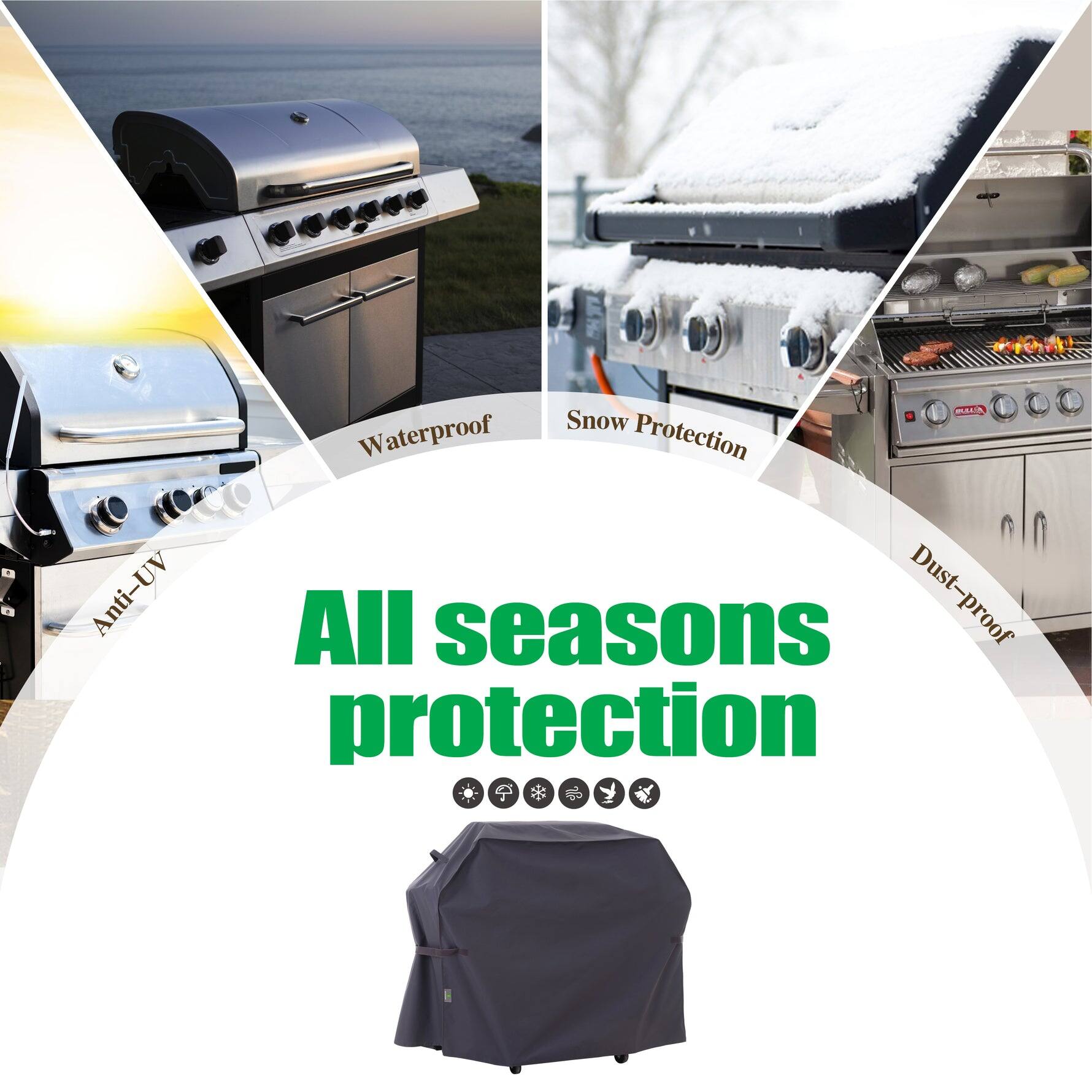 All seasons protection

- Waterproof
- Snow Protection
- Anti-UV
- Dust-proof