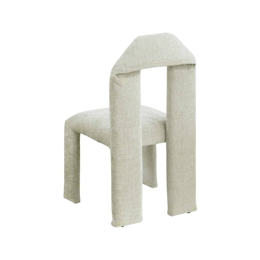 Alt View 4. Meridian Furniture - Bennett Mint Chenille Fabric Dining Chair, Set of 2 - Blue.