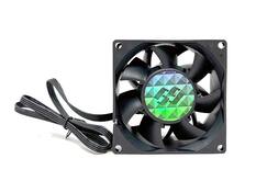 Front. Bluegears - b-BlasterPWM 80x38mm 2Ball PWM High Speed Fan ranging 500 to 5000 RPM with 108 CFM. UL, CE, FCC, RoHS, Reach Certified - Black.