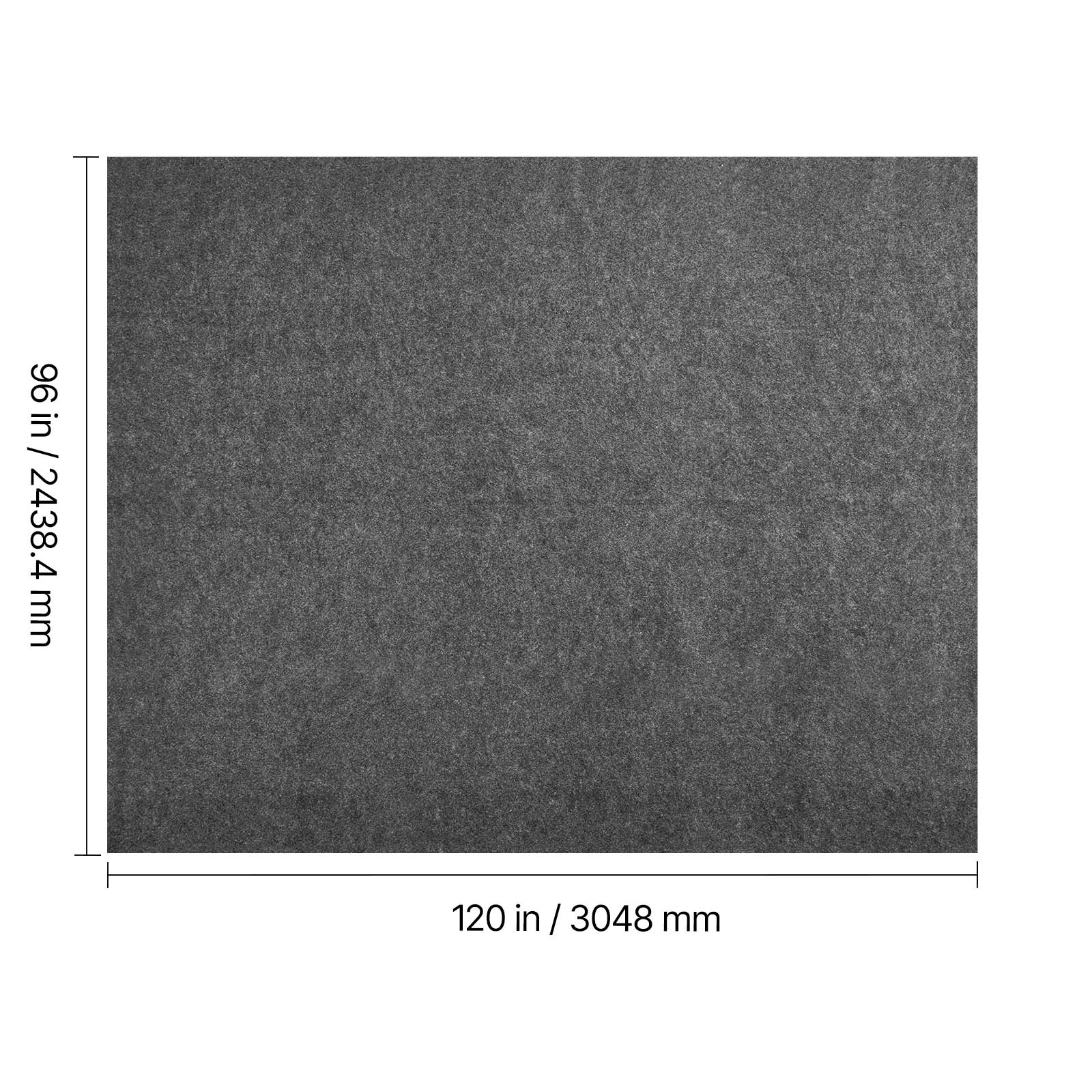 96 in / 2438.4 mm  
120 in / 3048 mm