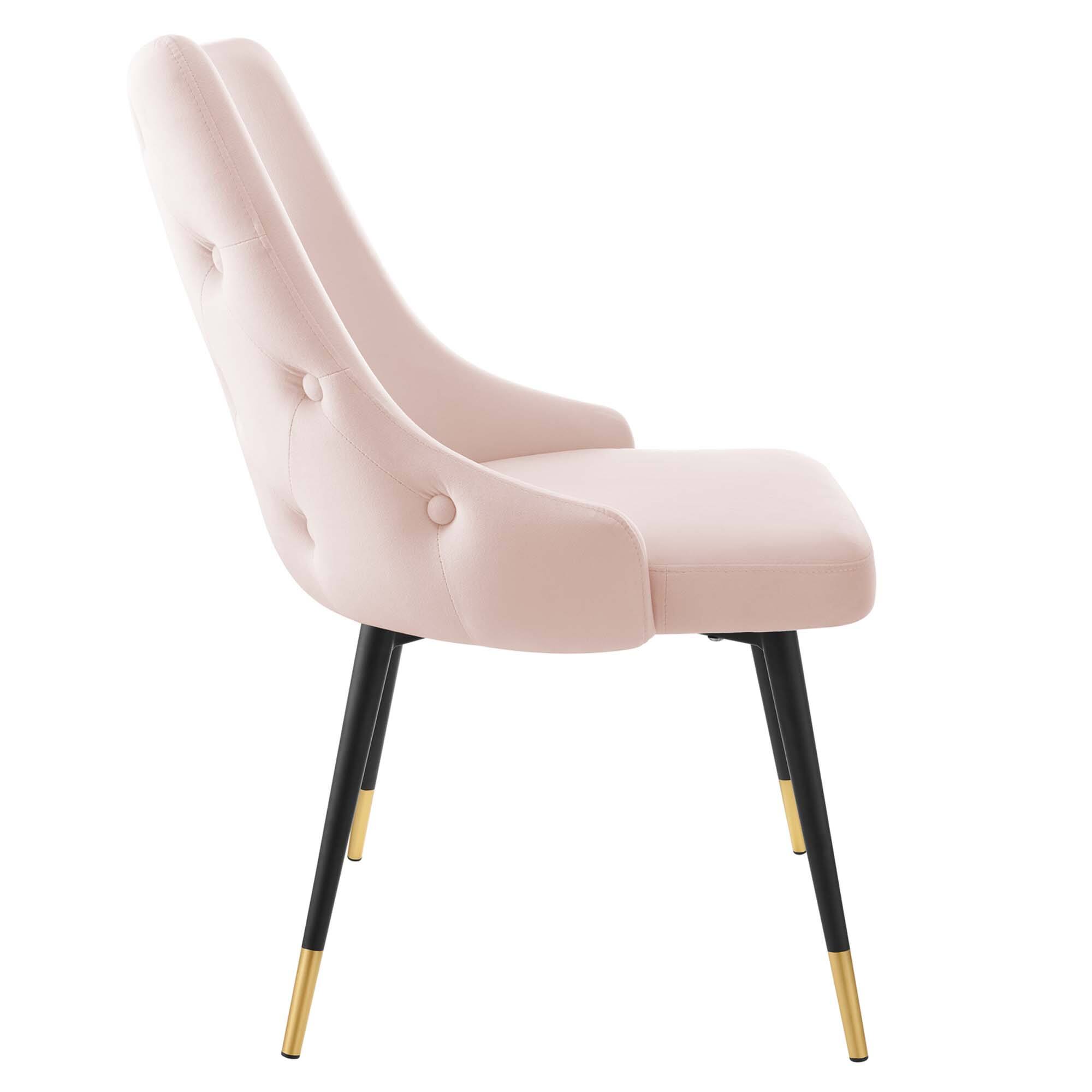 Alt View 1. Modway - Adorn Tufted Performance Velvet Dining Side Chair by Modway - Pink.