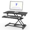 Front. FlexiSpot - FlexiSpot M7 Series 32"W Manual Adjustable Standing Desk Converter, Black - Black.