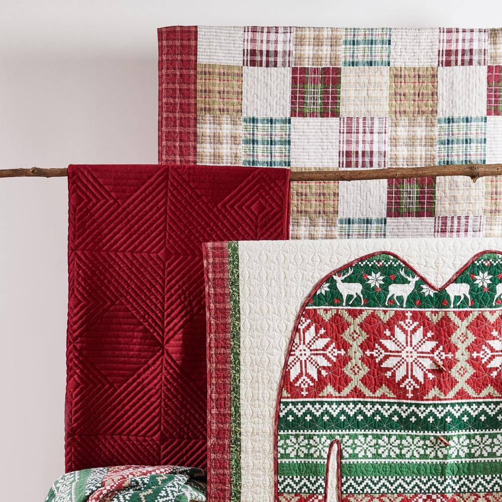 Alt View 2. Greenland Home Fashions - Greenland Home Fashion Oxford Ultra Soft High-Quality Throw Blanket Standard Red - Red.