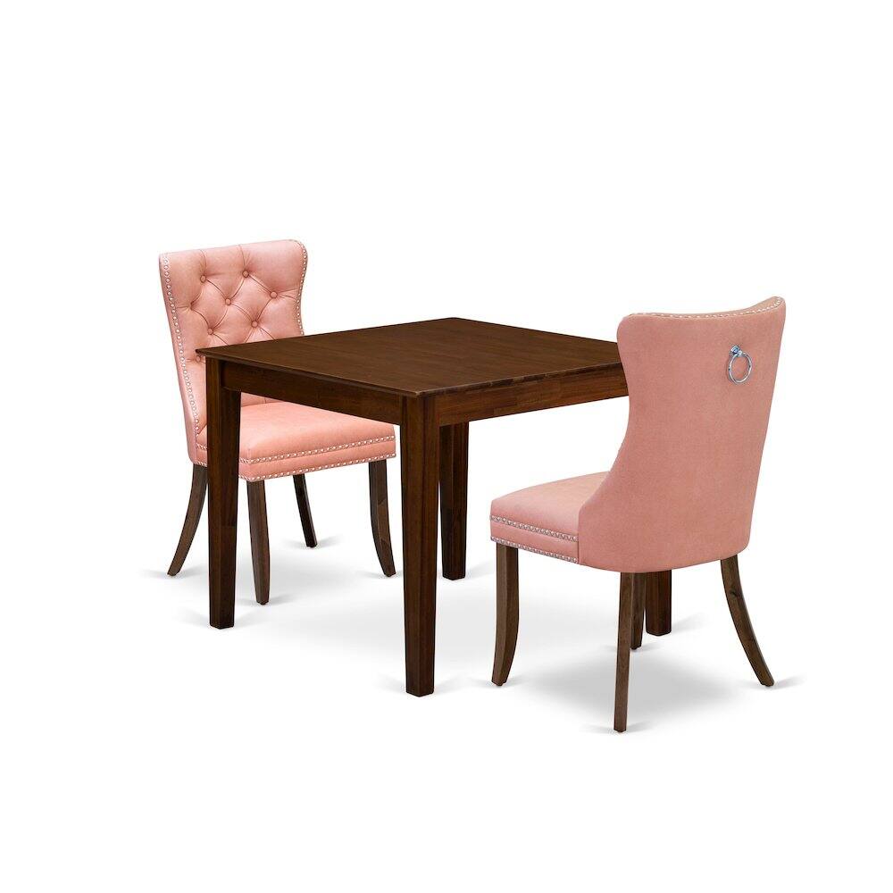 Left. East West Furniture - 3 Piece Dining Room Furniture Set - Brown.