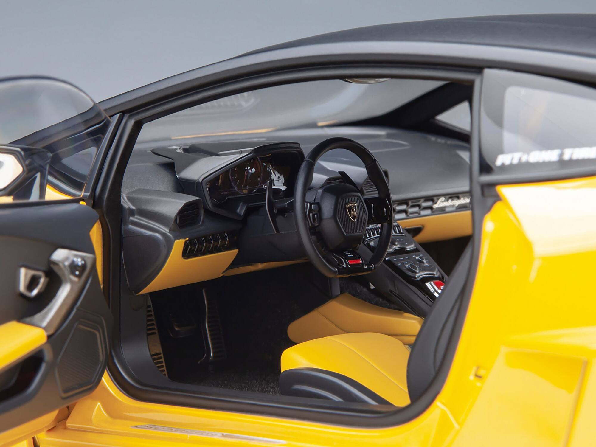Alt View 3. Autoart - Lamborghini Huracan GT "LB-Silhouette Works" Yellow Metallic with Black Top 1/18 Model Car by Autoart.