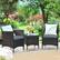Alt View 3. Costway - Outdoor 3 PCS PE Rattan Wicker Furniture Sets Chairs Coffee Table Garden - Gray.