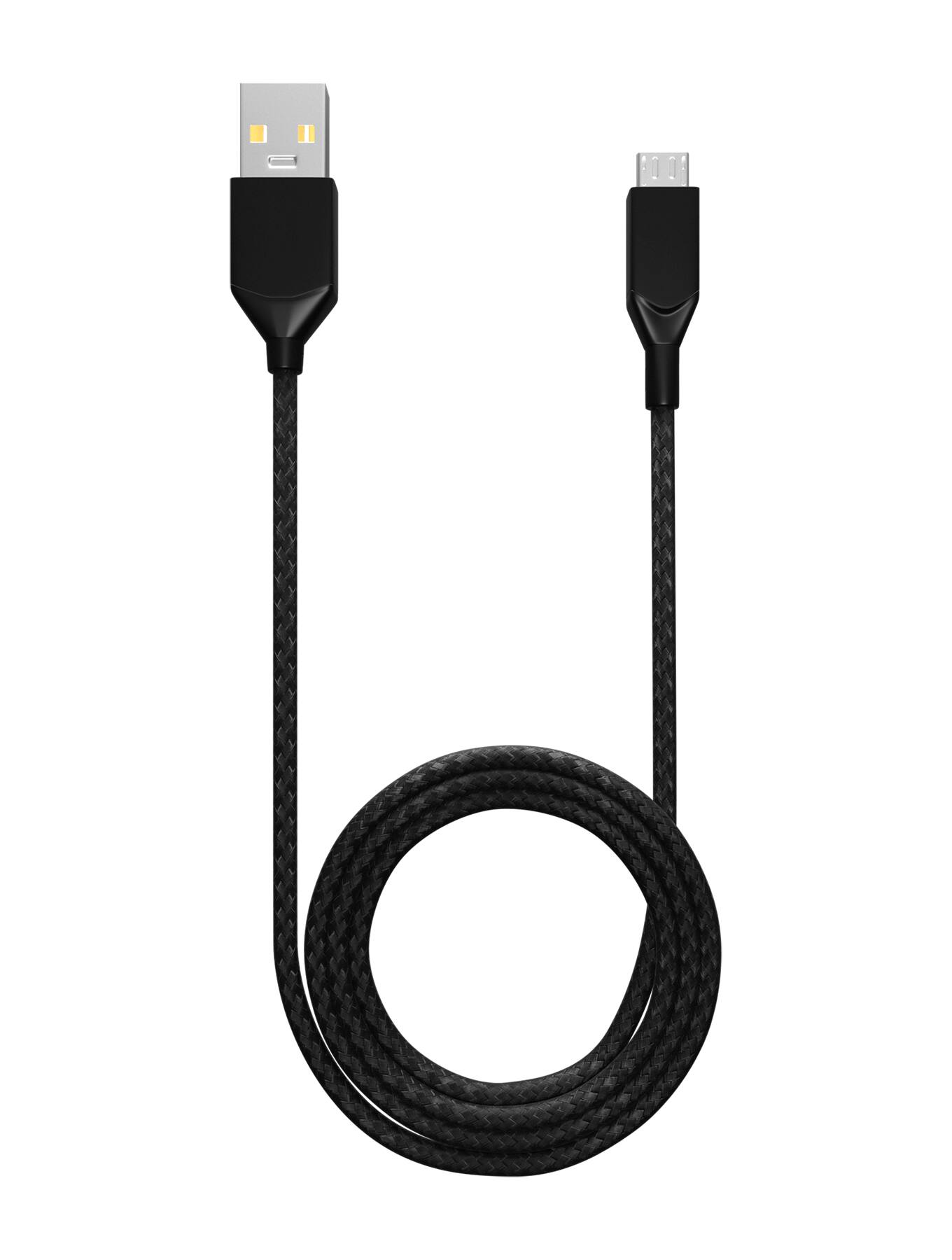 Alt View 1. Ampsentrix - 3 ft Micro USB To USB Type A Cable (Infinity) - Black - Black.