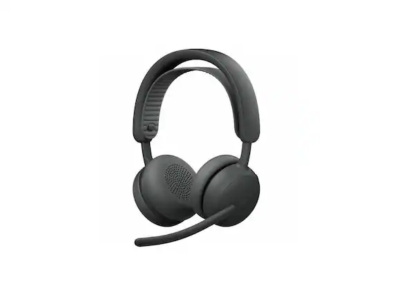 Front. Logitech - Logitech Zone Wireless 2 ES - Noise-Canceling Wireless Headset with Adaptive Hybrid ANC (Graphite, UC) - Graphite.