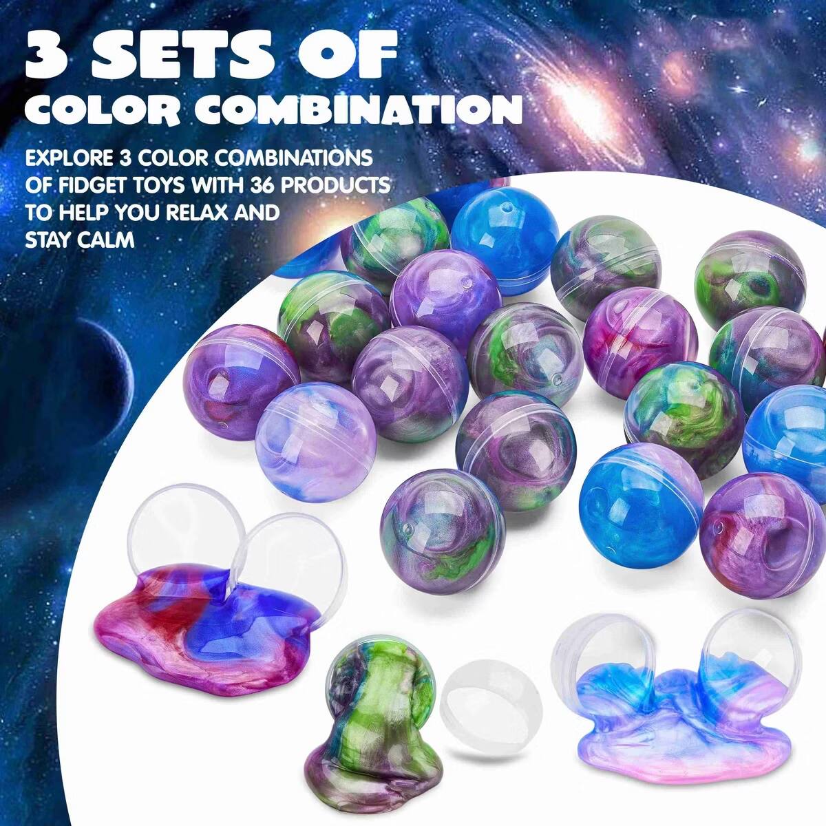 3 SETS OF COLOR COMBINATION

EXPLORE 3 COLOR COMBINATIONS OF FIDGET TOYS WITH 36 PRODUCTS TO HELP YOU RELAX AND STAY CALM