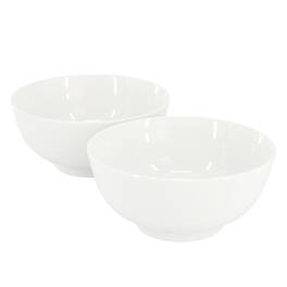 Gibson - Home Great Essentials 2 Piece 6.9 Inch Fine Ceramic Noodle Bowl Set - White