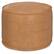 Front. Simpli Home - Brody 20 Inch Round Pouf - Distressed Brown.