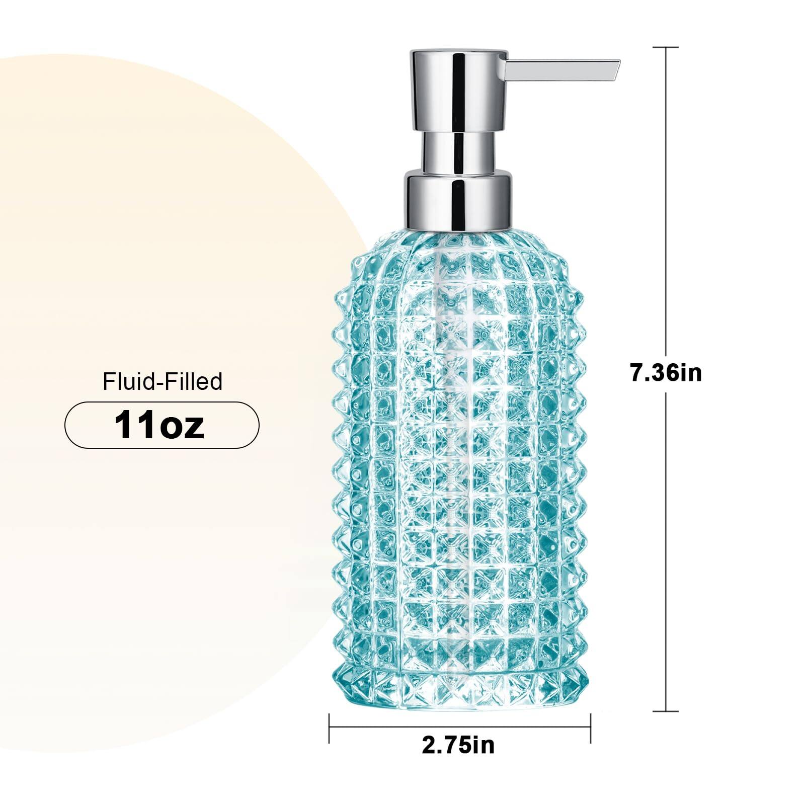 Dapper Styles Glass Soap Dispenser Hand With Rust proof Plastic Pump ...