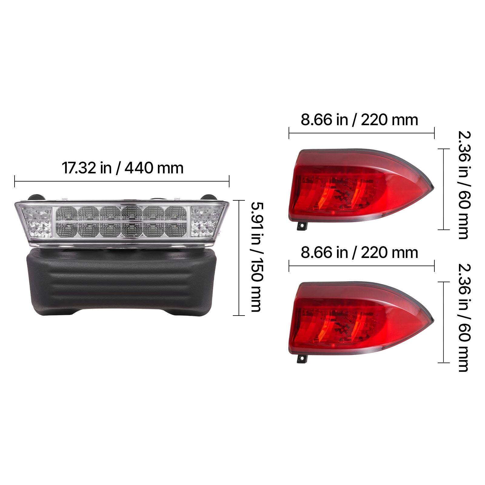 17.32 in / 440 mm  
5.91 in / 150 mm  

8.66 in / 220 mm  
2.36 in / 60 mm  

8.66 in / 220 mm  
2.36 in / 60 mm