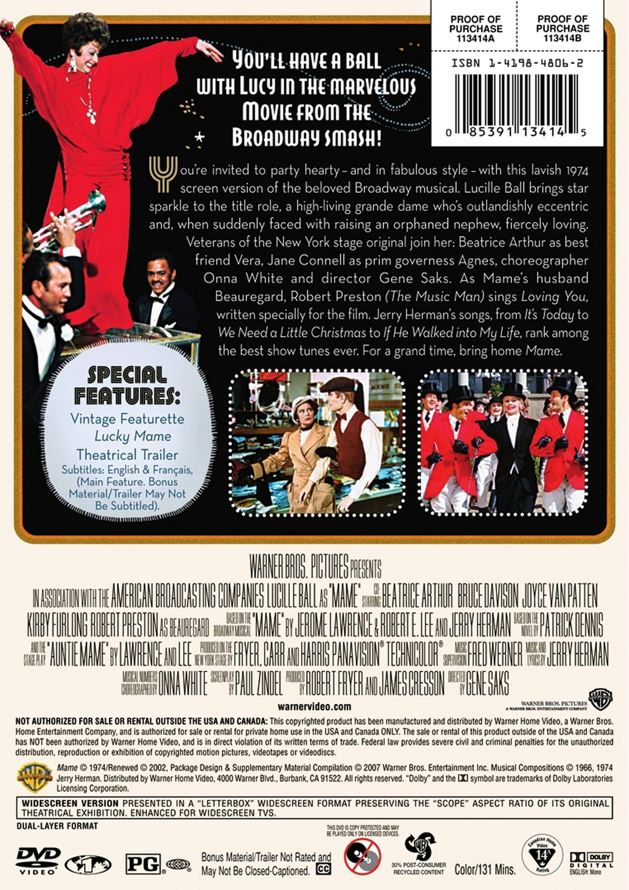 Angle. Mame (DVD Widescreen) [DVD].