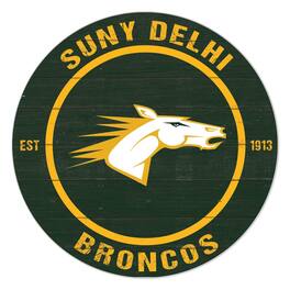 Jardine - SUNY Delhi Broncos 20" Indoor/Outdoor Team Color Circle Sign - Green