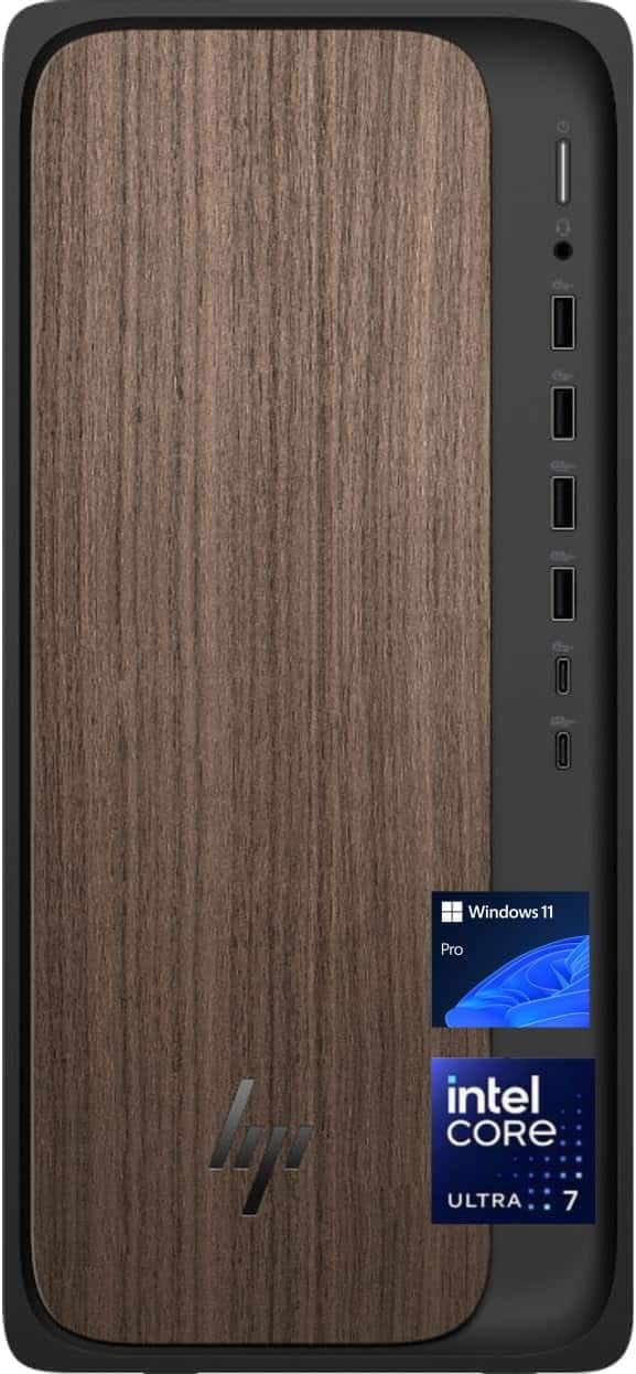 HP - OmniDesk Desktop, Intel Core Ultra 7 265, 32GB DDR5, 2TB SSD, USB-C, Wi-Fi 6, Bluetooth 5.4, Windows 11 Pro - Black