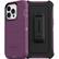 Angle. OtterBox - Defender Series Pro Hard Shell for Apple iPhone 13 Pro - Happy Purple.