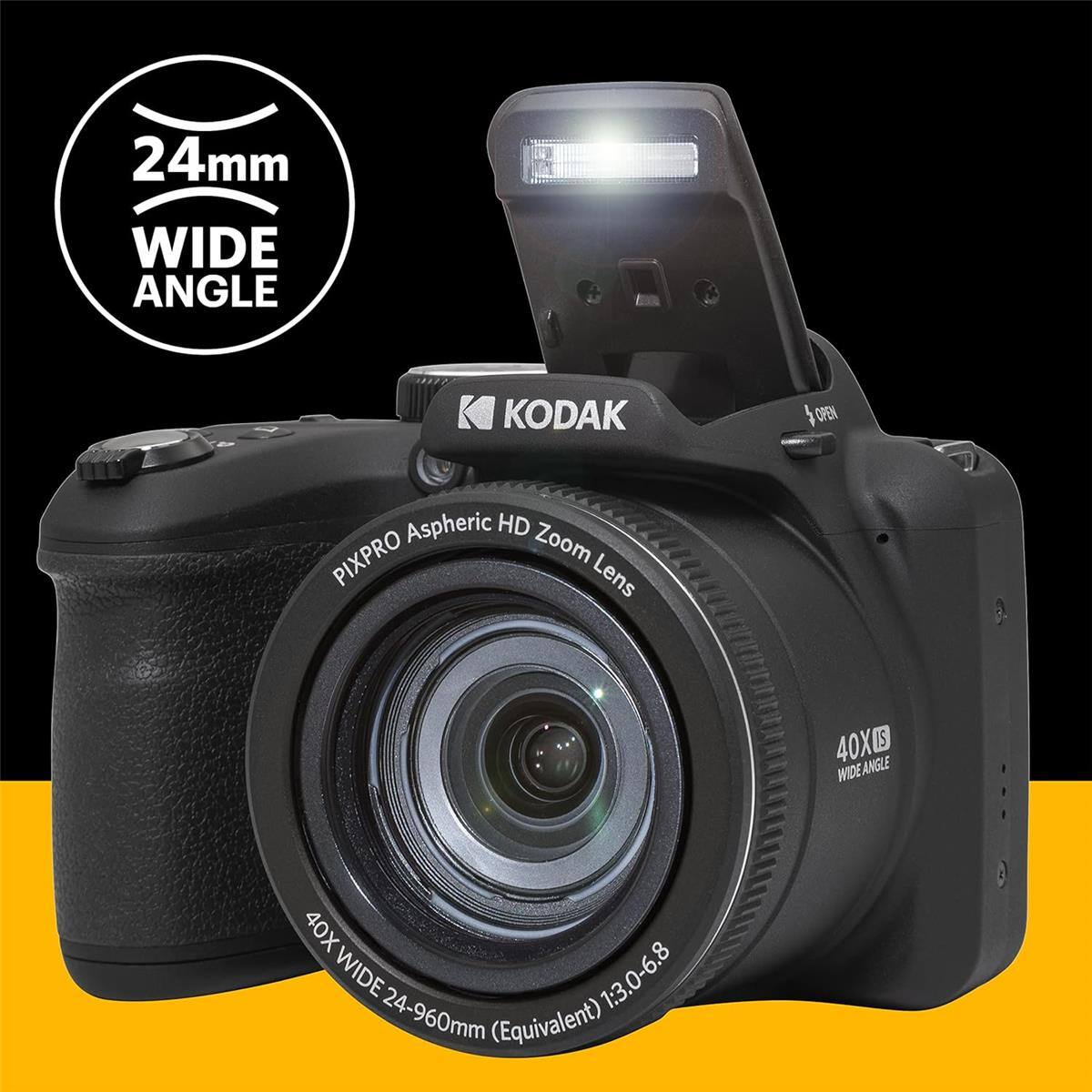 24mm  
WIDE ANGLE  
KODAK  
PIXPRO Aspheric HD Zoom Lens  
40X WIDE 1:3.0-6.8 24-960mm (Equivalent)