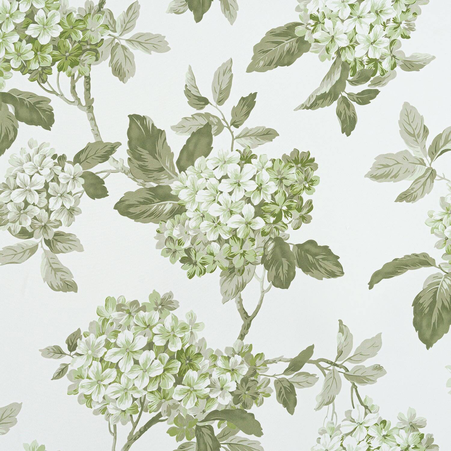 Alt View 2. Olivia Gray - Olivia Gray 100% Polyester 200 GSM Hydrangea Printed Blackout Grommet Curtain Panel 54" x 90" Green - Green.