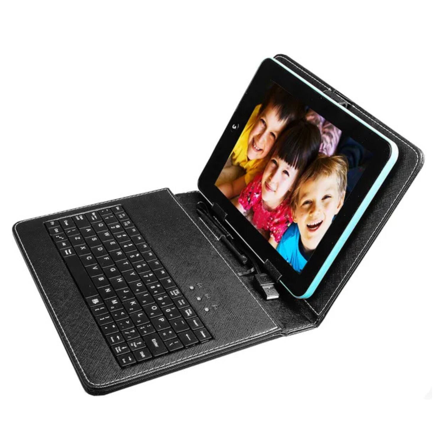 Angle. Stock Preferred - 8-Inch Tablet Case with Keyboard and Stylus - Black.