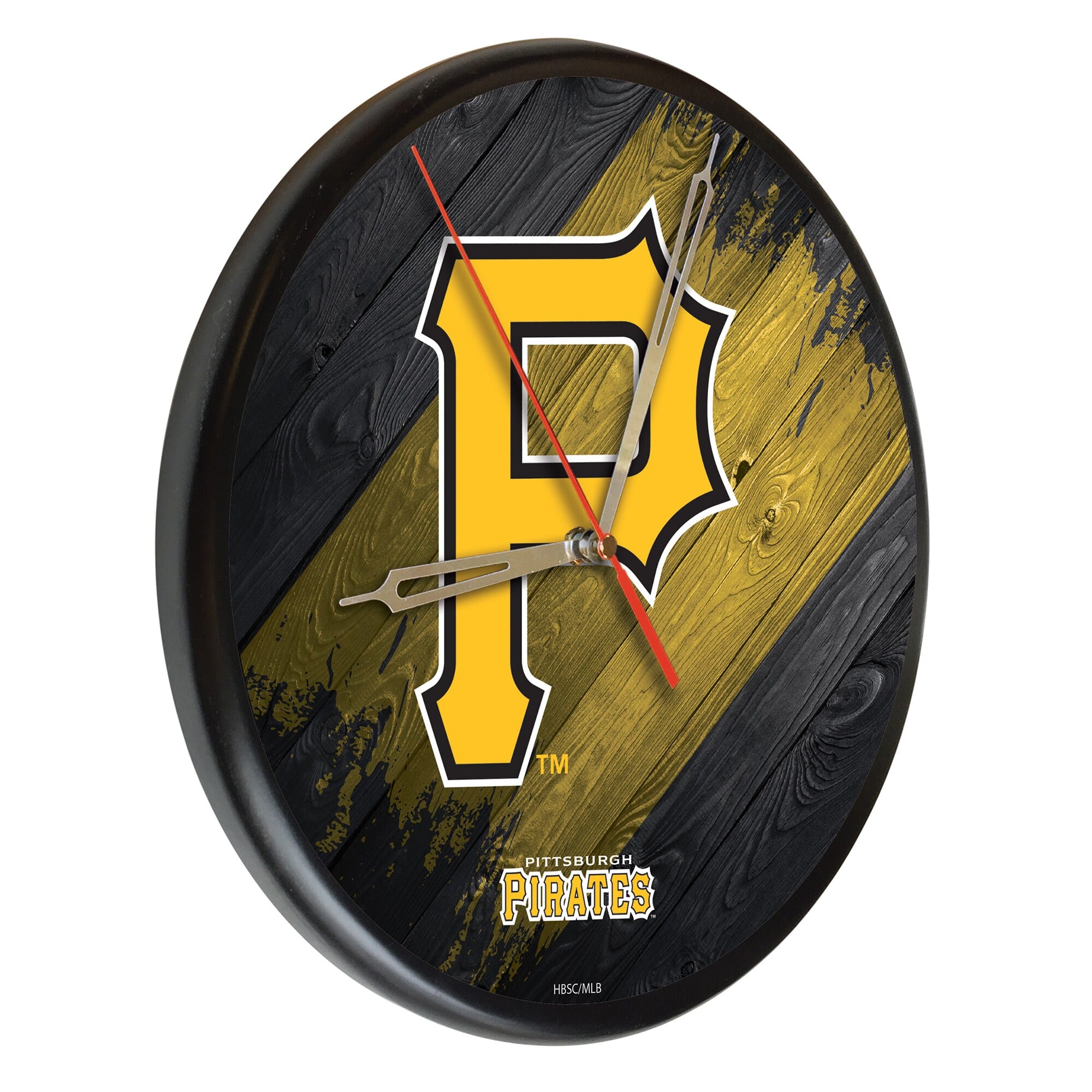 Holland Bar Stool Co. - Pittsburgh Pirates 13" Solid Wood Clock - Multicolor
