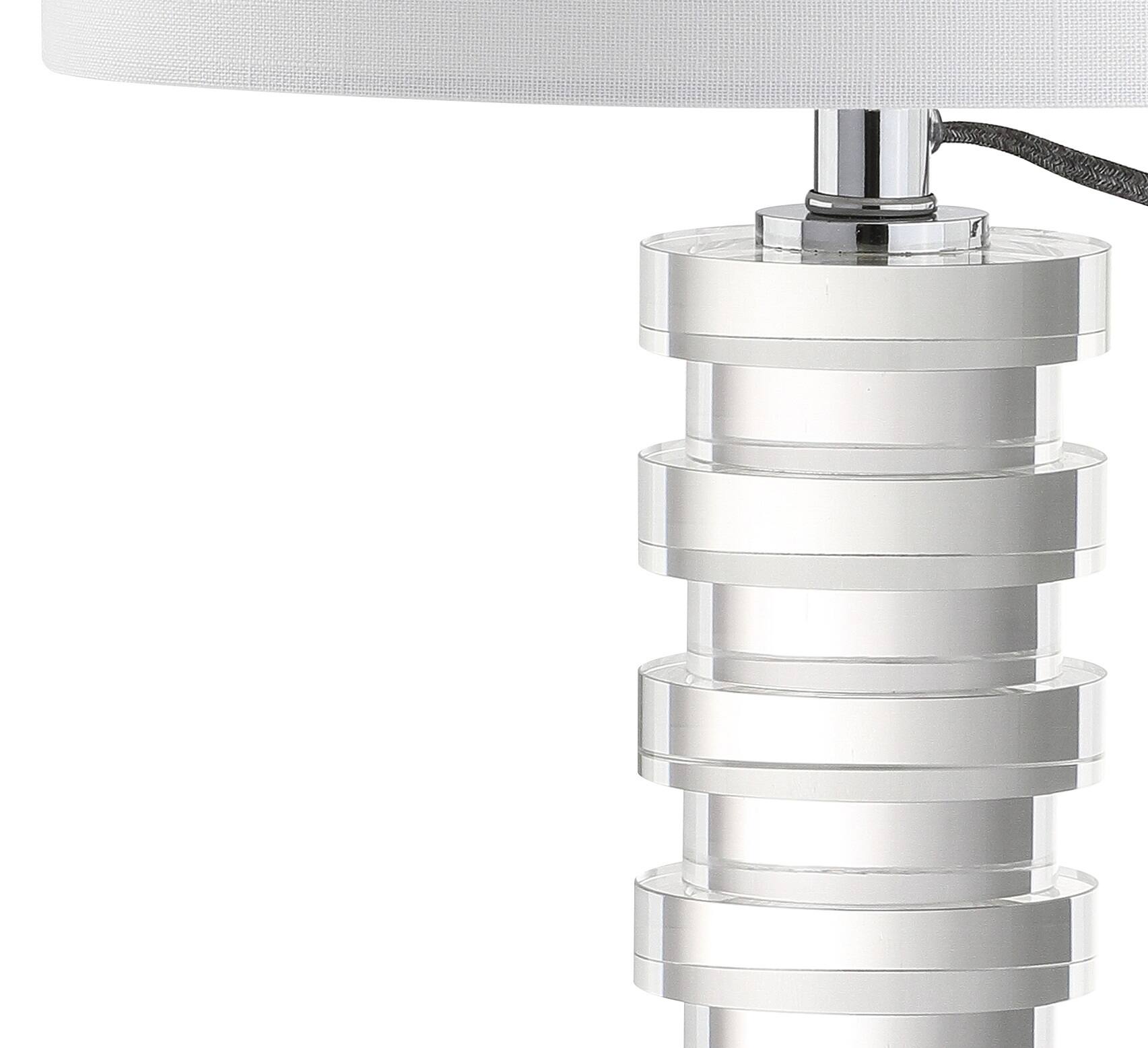 Alt View 3. Jonathan Y - Sasha 25" Crystal LED Table Lamp, Clear - Clear.