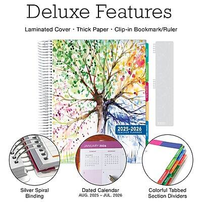 Deluxe Features

Laminated Cover • Thick Paper • Clip-in Bookmark/Ruler

2025-2026 TEACHER PLANNER

JANUARY 2026

Silver Spiral Binding

Dated Calendar AUG. 2025 - JUL. 2026

Colorful Tabbed Section Dividers