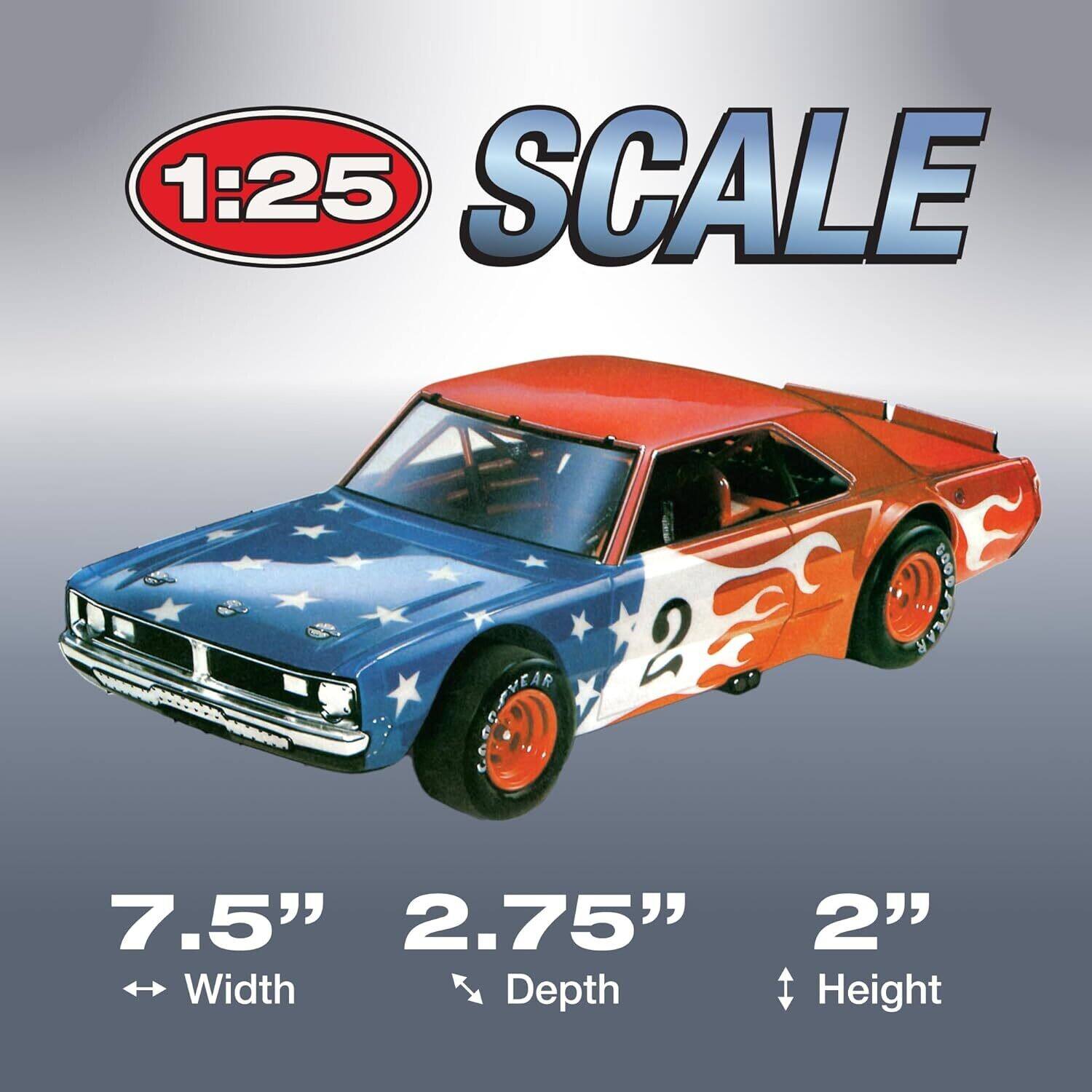 1:25 Scale  
7.5" Width  
2.75" Depth  
2" Height