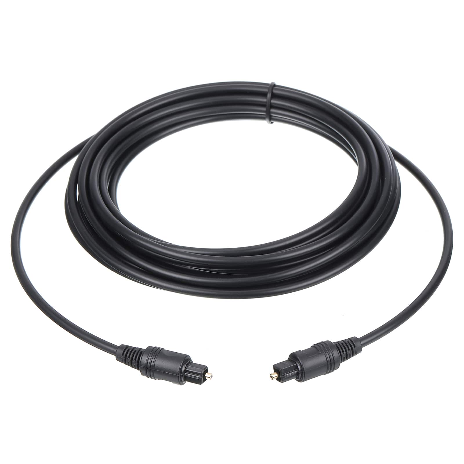 Unique Bargains - Fiber Optic Audio Cable Digital Audio Optic Cable TOS Link PVC Straight Connector for TV DVD Amplifier - Black