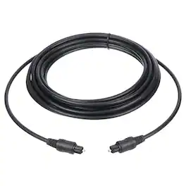 Unique Bargains - Fiber Optic Audio Cable Digital Audio Optic Cable TOS Link PVC Straight Connector for TV DVD Amplifier - Black