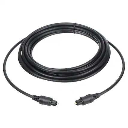 Front. Unique Bargains - Fiber Optic Audio Cable Digital Audio Optic Cable TOS Link PVC Straight Connector for TV DVD Amplifier - Black.