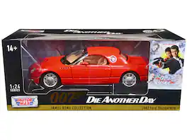 Motormax - 2002 Ford Thunderbird James Bond 007 "Die Another Day" (2002) Movie "James Bond Collection" Series 1/24 - Orange