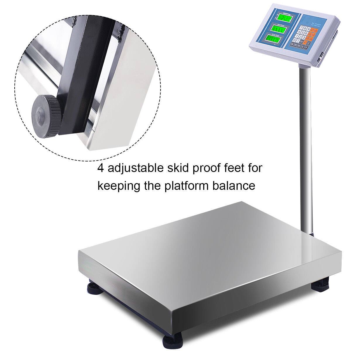 4 adjustable skid proof feet for keeping the platform balance