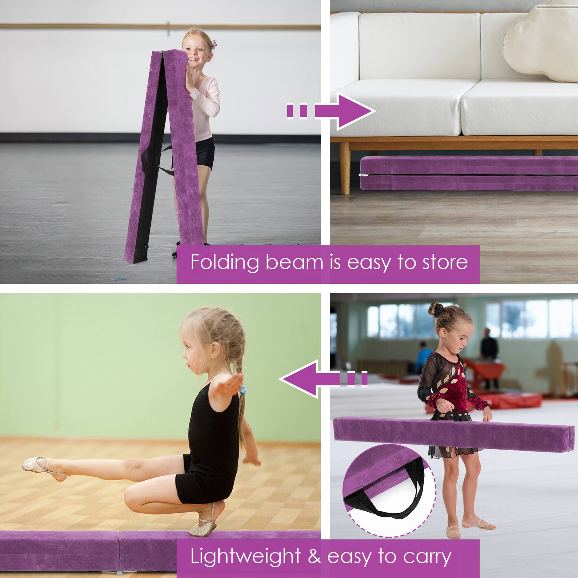 Folding beam is easy to store  
Lightweight & easy to carry